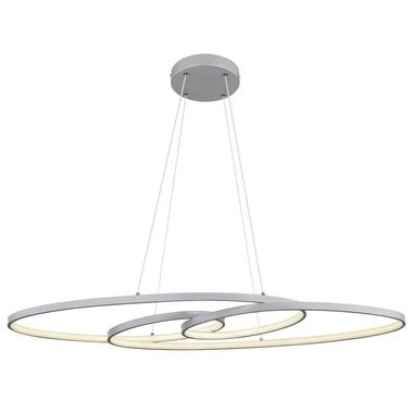 Suspension LED, métal, argent, orientable, CCT