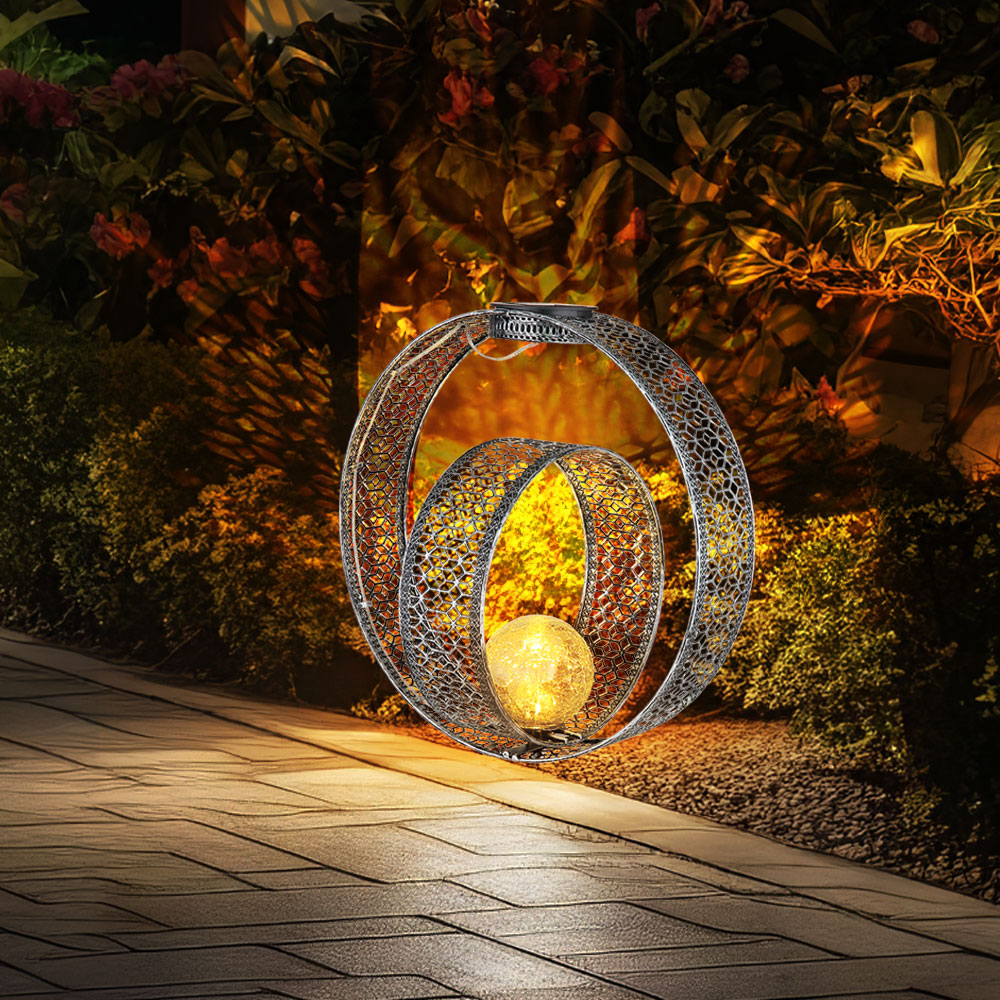 Solarlampe orientalische Kugel Dekoleuchte Garten Solar Solarlampe