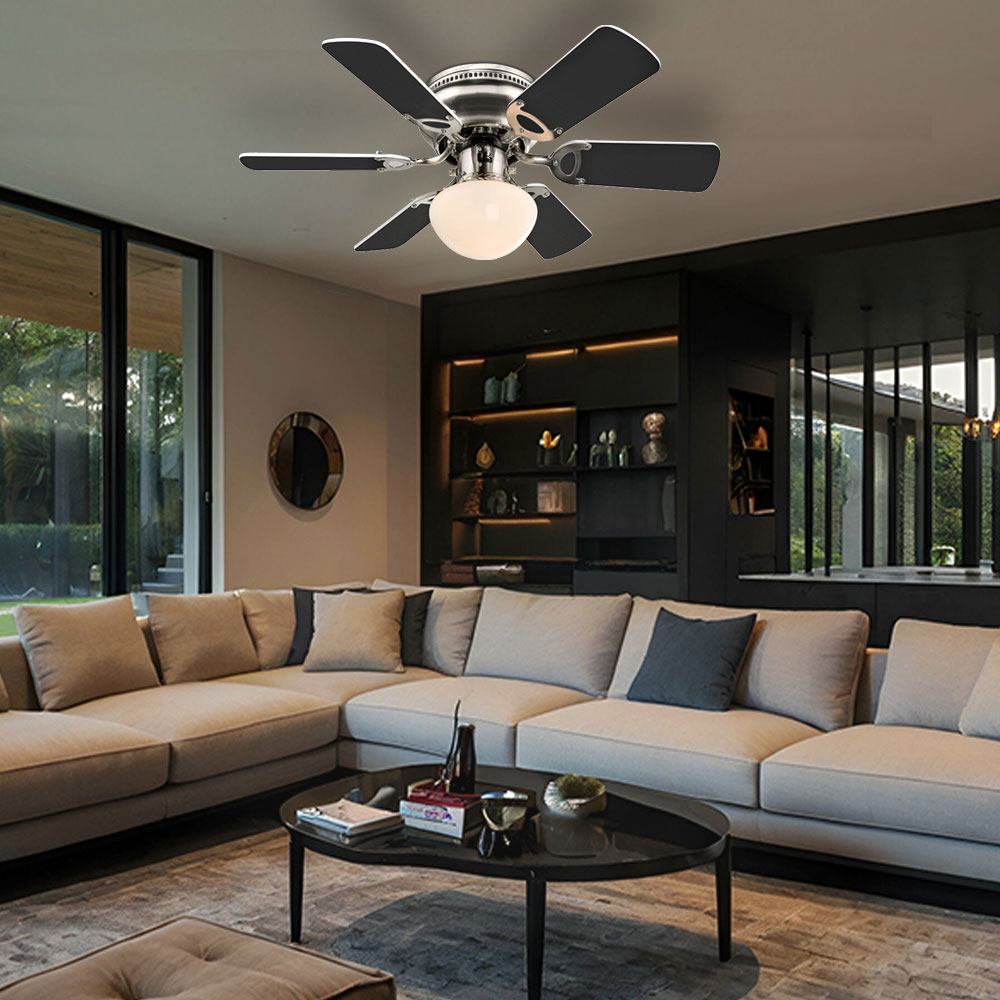 Jamgeery Deckenventilator Mit Licht - 3 Farben Dimmbar & Leiser Ventilator Für Wohnzimmer