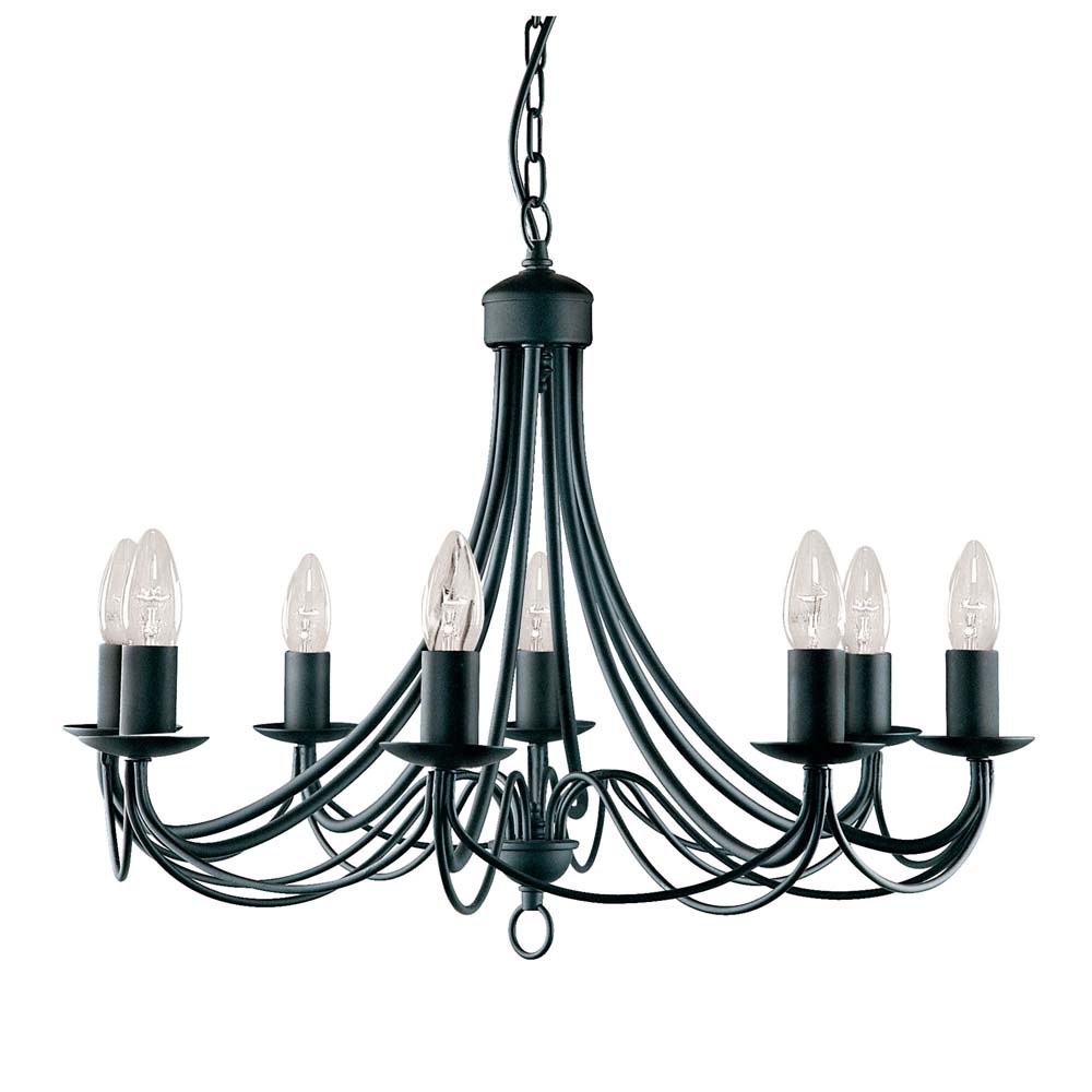 Lustre Classique Fer Forgé 8 Lumières Ivoire Et Or Fait Main Italie Série Aura
