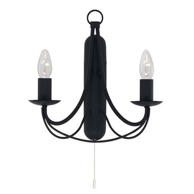 Lampada da parete, nera, 31 cm, MAYPOLE