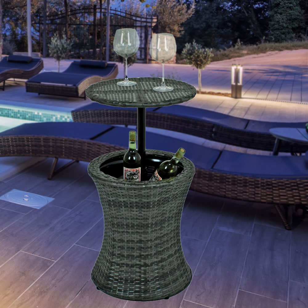 Wicker table with cooler discount
