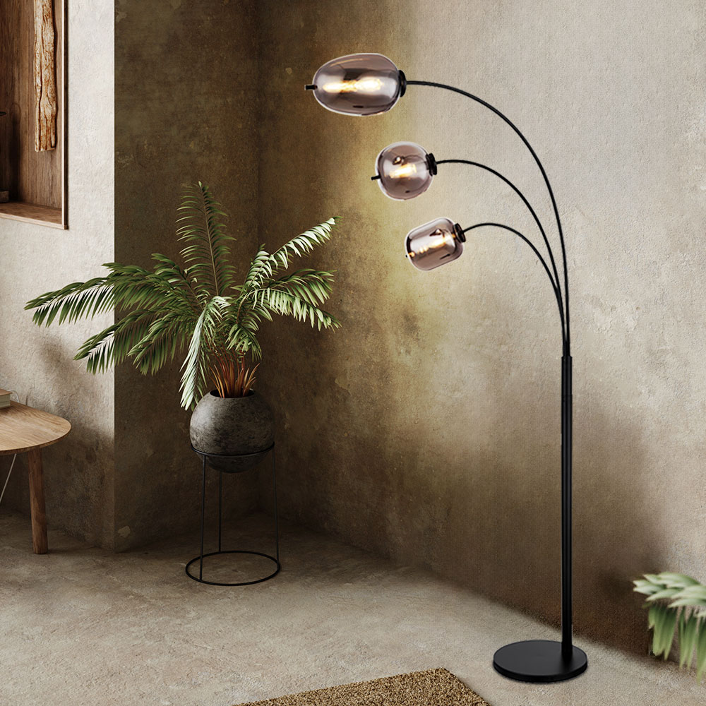 Floor lamp floor lamp living room sphere smoke-colored floor lamp 