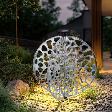 LED solar light, ground spike, ball, H 51 cm