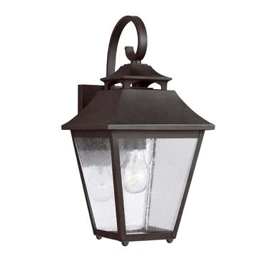 Outdoor wall lantern, steel, clear glass, H 40.6 cm