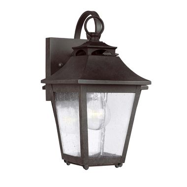 Outdoor wall lantern, steel, clear glass, H 28.6 cm