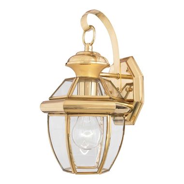 Outdoor lamp, wall lamp, brass glass, H 31.1 cm