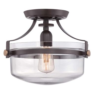 Ceiling light, glass metal, WxL 33x33 cm