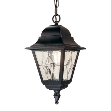 Lampada da esterno, lanterna a catena, vetro pressofuso ALU, D 18,4 cm