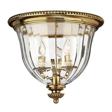 Ceiling lamp, brass glass, D 36.8 cm