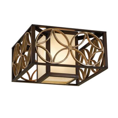 Ceiling lamp, iron, bronze-gold, D 36.8 cm