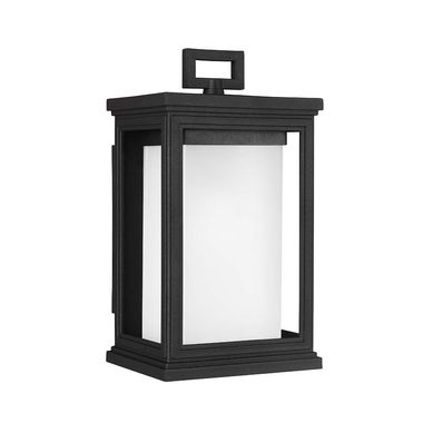 Outdoor lamp, wall lamp, steel, black, H 29.3 cm