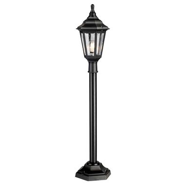 Buitenlamp, kandelaar, staande lamp, zwart, hoogte 118 cm
