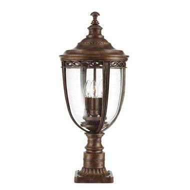 Lampada da esterno, lampada a piedistallo, lanterna, H 63,8 cm, bronzo