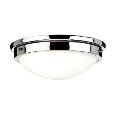 Ceiling light, steel glass stainless steel, chrome, D 31.8 cm