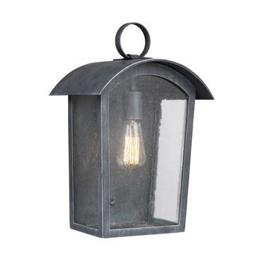 Outdoor lamp, wall lamp, lantern, black, H 41.3 cm