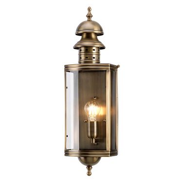 Outdoor lamp, wall lamp, brass glass, H 60 cm