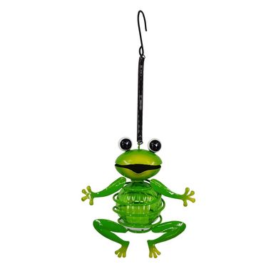 LED solar light, frog figure, IP44, H 20 cm