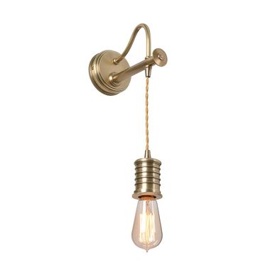 Wandlampe, Messing, Höhenverstellbar, H 122,4 cm