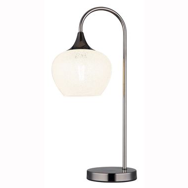 LED tafellamp, glazen bol kristallen, helder, H 54 cm