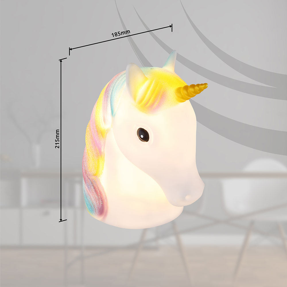 DIKACA Einhorn Lichterkette Batteriebetrieben - Bunte LED Dekoration