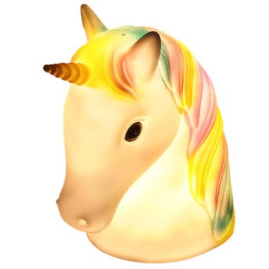 LED Dekolampe Einhorn, Tischlampe, USB oder Batterie, H 21 cm