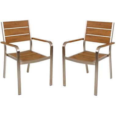 4er-Set Stapelstuhl, (2x2) Aluminium champ, FLORENCE 