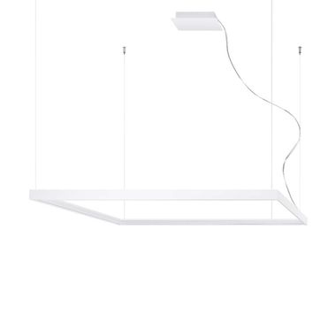 LED hanging light, aluminum white, L 110 cm