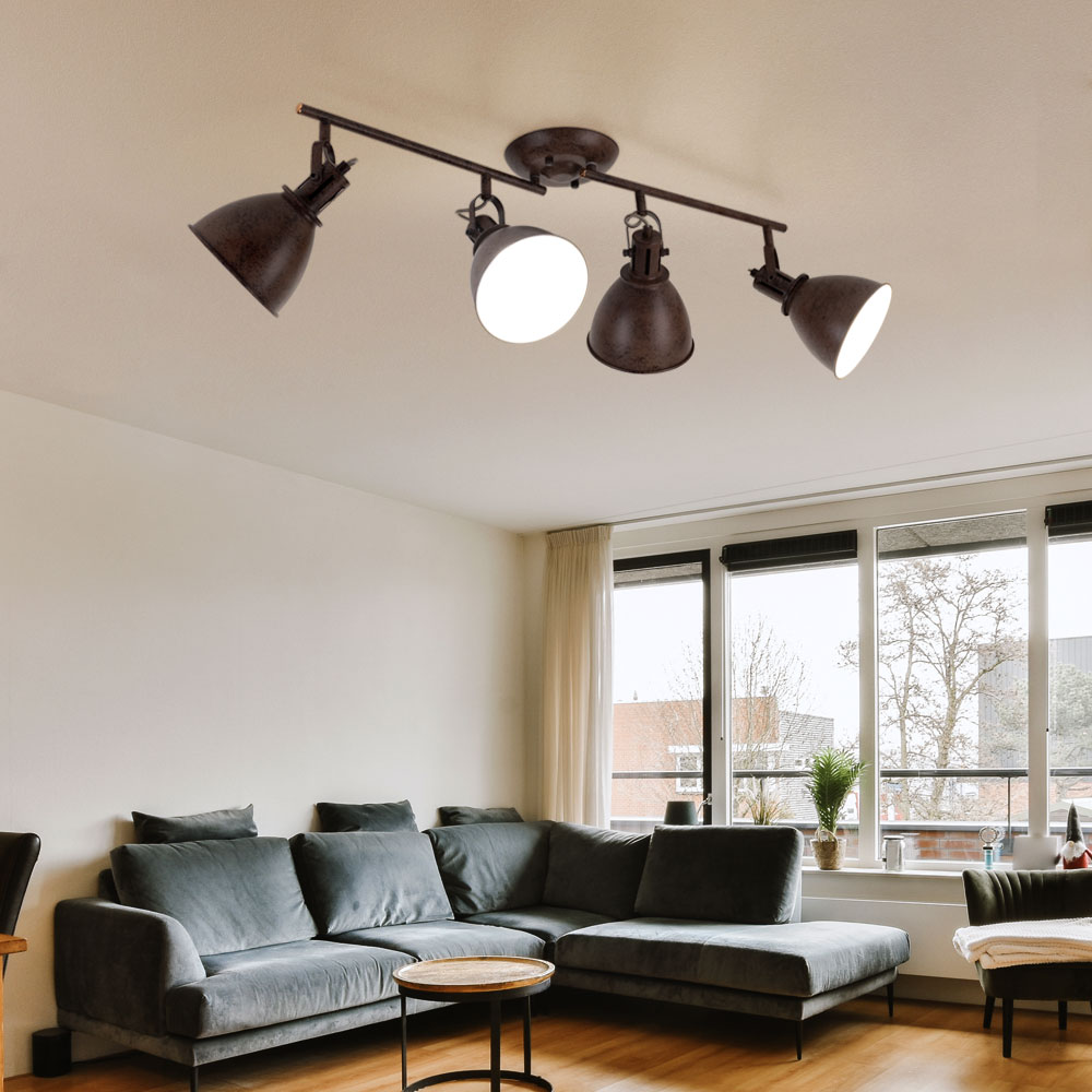 deckenleuchte rost deckenlampe strahler schwenkbar spotstrahler