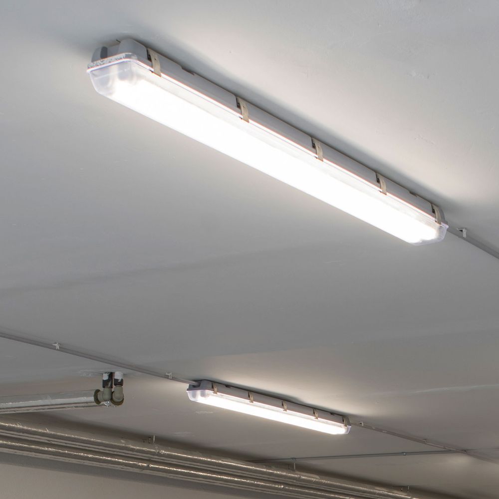IP65 Nassraumleuchte 2x LED Feuchtraumleuchten 36W - IP65, 4320lm, 4500K Für Garage & Keller IP65 Deckenleuchte Keller