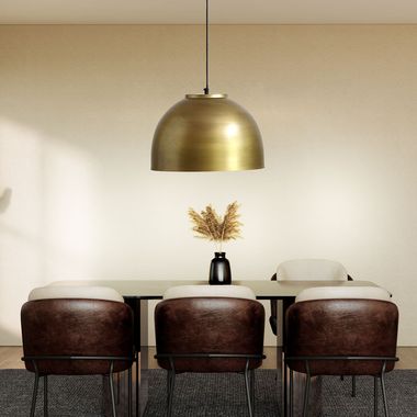 Hanging lamp, antique brass metal, H 140 cm