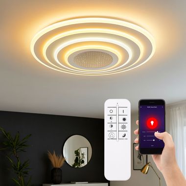 LED ceiling light, remote control, dimmable, app control