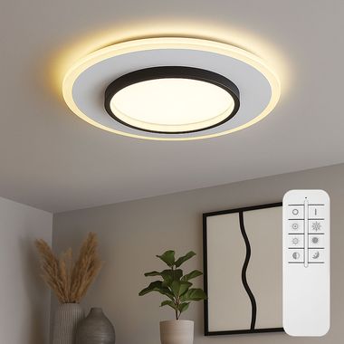 Deckenleuchte, dimmbar, Fernbedienung, LED, 40 Watt, weiß