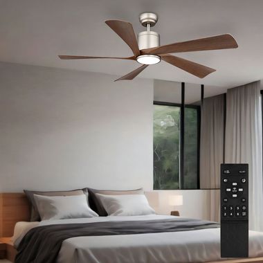 LED Deckenventilator, Rechts-/Linkslauf, Fernbedienung, D 132 cm