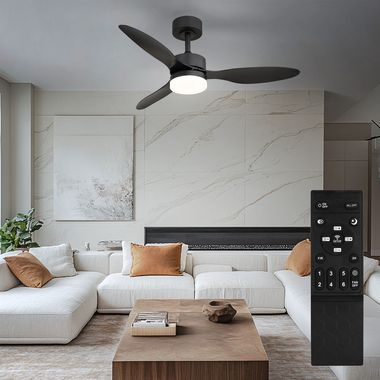Ventilateur de plafond LED, télécommande, dimmable, CCT, D 106 cm