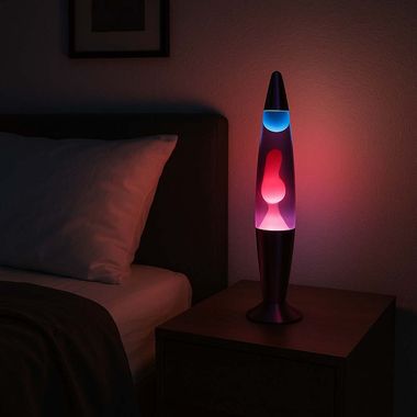 LED Lavalampe, bunt, H 40 cm
