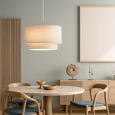 Suspension, textile beige, H 150 cm