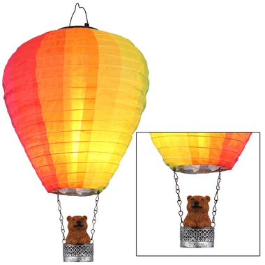 LED Solarleuchte, Heißluftballon, Feuer Effekt, IP44