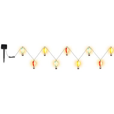 Luce solare a LED, luci fiabesche, mongolfiere, IP44, L 390 cm