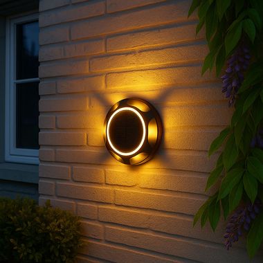 Lampa solarna LED, lampa wtykowa, lampa ścienna, IP65, akumulator