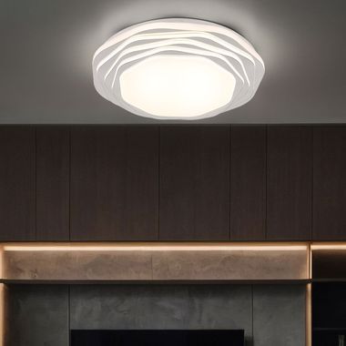 Plafonnier LED, dimmable, CCT, blanc, D 38 cm