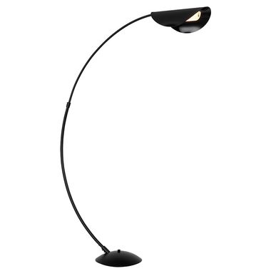 LED arc floor lamp, dimmable, black, H 182 cm
