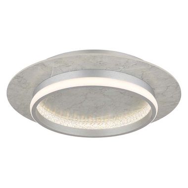 Plafonnier LED, argent, télécommande, dimmable, D 40 cm