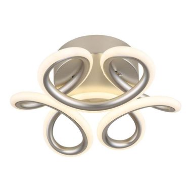 Plafonnier LED, argent, D 26 cm