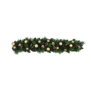 LED Christmas garland, balls, green, IP44, L 100 cm