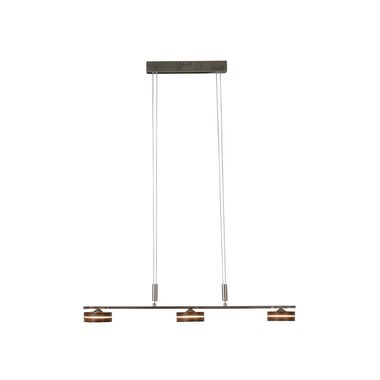 LED Hängelampe, braun, dimmbar höhenverstellbar, H 150 cm