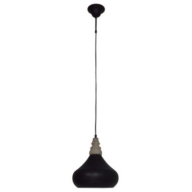 Pendant lamp, metal, wood, H 120 cm