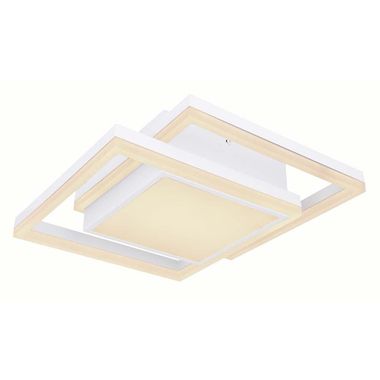 Plafonnier LED intelligent, dimmable, minuterie, blanc, acrylique, opale