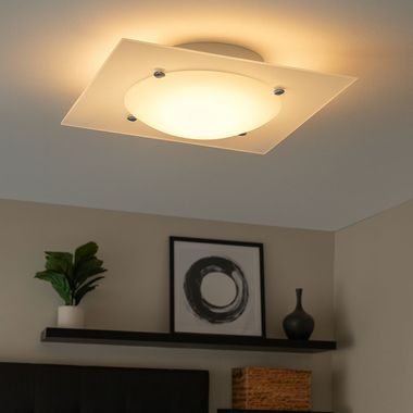 Lampada da soffitto con 117 LED in cromo e vetro ALTA LUMINOSITÀ