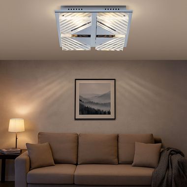 Lampada da soffitto a LED, argento, alluminio, L 29 cm